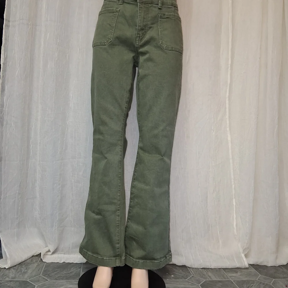 Indigo Poppy Black Textured Fabric Jeans Women Size 14 - Picture 3 of 16